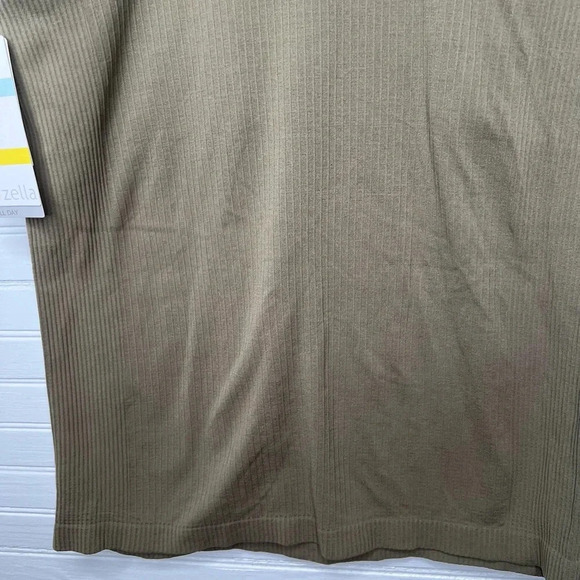 Zella Women's Seamless Racerback Active Tank Top Olive Night Size XL - Picture 6 of 11